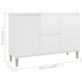 Hochglanz-weißer Schrank aus Holzwerkstoff 101x35x70 cm von vidaXL, Sideboards - Ref: Foro24-806109, Preis: 113,68 €, Rabatt: %