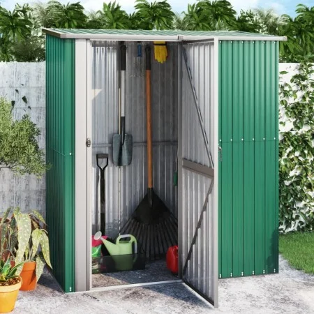 Green galvanized steel garden shed 180.5x97x209.5 cm by vidaXL, Sheds - Ref: Foro24-150903, Price: 183,91 €, Discount: %