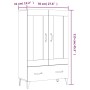 Betongraues Sperrholz-Sideboard 70x31x115 cm von vidaXL, Sideboards - Ref: Foro24-812577, Preis: 92,32 €, Rabatt: %