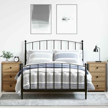 Armario de Noche con cajón 2 pcs Roble artisan