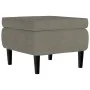 Stool with light gray velvet wooden legs by vidaXL, Folding stools and chairs - Ref: Foro24-329436, Price: 72,50 €, Discount: %