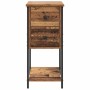 Armario de Noche con cajón 2 pcs Madera vieja 32 x 42 x 70 cm