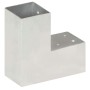 Conectores de postes en L 4 uds metal galvanizado 81x81 mm