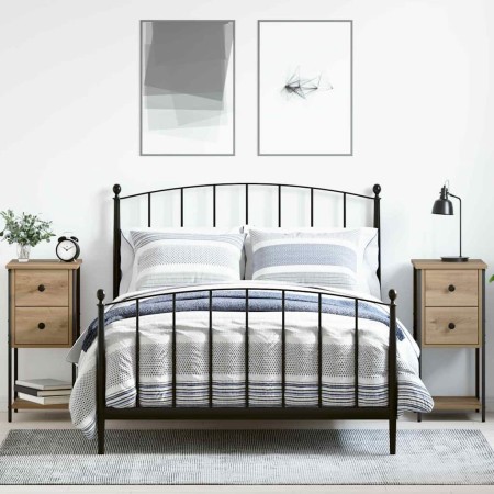 Armario de Noche con cajón 2 pcs Roble artisan 32 x 42 x 70 cm