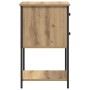 Armario de Noche con cajón 2 pcs Roble artisan 32 x 42 x 70 cm