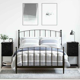 Armario de Noche con cajón 2 pcs Roble negro 32 x 42 x 70 cm en Mesitas de noche | Comprar online en Foro24