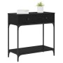 Mesa Consola Roble negro 75 x 34.5 x 75 cm Madera contrachapada