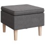 Hocker mit Holzbeinen, gepolstert mit hellgrauem Stoff von vidaXL, Klapphocker und Stühle - Ref: Foro24-329425, Preis: 81,30 ...