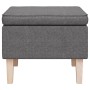 Hocker mit Holzbeinen, gepolstert mit hellgrauem Stoff von vidaXL, Klapphocker und Stühle - Ref: Foro24-329425, Preis: 81,30 ...