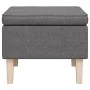 Stool with wooden legs upholstered in light gray fabric by vidaXL, Folding stools and chairs - Ref: Foro24-329425, Price: 80,...