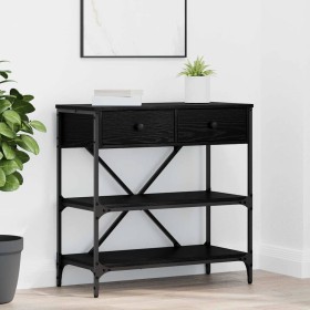Mesa Consola con cajón con estante Otro Roble negro