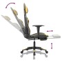 Gaming-Stuhl mit Fußstütze aus schwarzgoldenem Kunstleder von vidaXL, Gaming-Stühle - Ref: Foro24-3143701, Preis: 136,06 €, R...