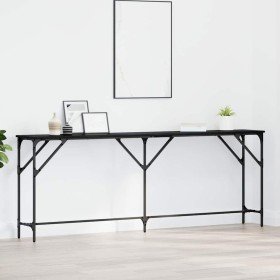 Mesa Consola Roble negro 200 x 29 x 75 cm en Mesas auxiliares | Comprar online en Foro24