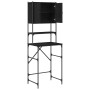 Armario para lavadora Roble negro 68 x 48.5 x 194 cm