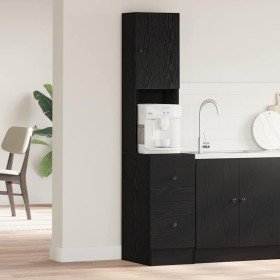 Gabinete de cocina con cajón Roble negro Madera contrachapada