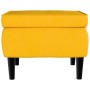 Hocker mit Holzbeinen aus gelbem Samt von vidaXL, Klapphocker und Stühle - Ref: Foro24-329443, Preis: 78,75 €, Rabatt: %