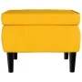 Hocker mit Holzbeinen aus gelbem Samt von vidaXL, Klapphocker und Stühle - Ref: Foro24-329443, Preis: 77,26 €, Rabatt: %