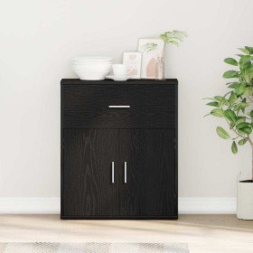 Vitrina Roble negro 60 x 31 x 70 cm Madera contrachapada en Aparadores | Comprar online en Foro24