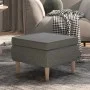 Stool with wooden legs upholstered in light gray fabric by vidaXL, Folding stools and chairs - Ref: Foro24-329446, Price: 76,...