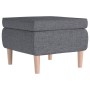 Stool with wooden legs upholstered in light gray fabric by vidaXL, Folding stools and chairs - Ref: Foro24-329446, Price: 78,...