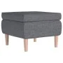 Stool with wooden legs upholstered in light gray fabric by vidaXL, Folding stools and chairs - Ref: Foro24-329446, Price: 76,...