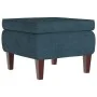Hocker mit Holzbeinen aus blauem Samt von vidaXL, Klapphocker und Stühle - Ref: Foro24-329456, Preis: 77,29 €, Rabatt: %