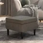 Taburete con patas de madera terciopelo gris oscuro von vidaXL, Klapphocker und Stühle - Ref: Foro24-329437, Preis: 72,91 €, ...