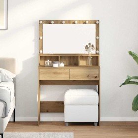 Mesa de tocador con cajón Roble artisan 80 x 41 x 134.5 cm