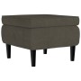 Taburete con patas de madera terciopelo gris oscuro von vidaXL, Klapphocker und Stühle - Ref: Foro24-329437, Preis: 64,12 €, ...