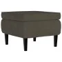 Taburete con patas de madera terciopelo gris oscuro von vidaXL, Klapphocker und Stühle - Ref: Foro24-329437, Preis: 72,91 €, ...
