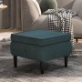 Taburete con patas de madera terciopelo azul von vidaXL, Klapphocker und Stühle - Ref: Foro24-329435, Preis: 78,92 €, Rabatt: %