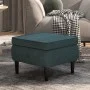 Taburete con patas de madera terciopelo azul by vidaXL, Folding stools and chairs - Ref: Foro24-329435, Price: 94,89 €, Disco...