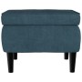 Taburete con patas de madera terciopelo azul von vidaXL, Klapphocker und Stühle - Ref: Foro24-329435, Preis: 78,92 €, Rabatt: %