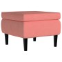 Taburete con patas de madera terciopelo rosa by vidaXL, Folding stools and chairs - Ref: Foro24-329440, Price: 78,92 €, Disco...