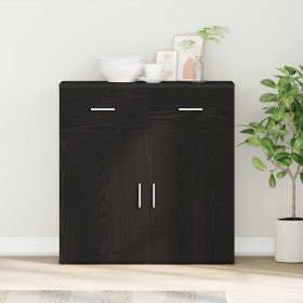 Vitrina Roble negro 79 x 38 x 80 cm Madera contrachapada en Aparadores | Comprar online en Foro24