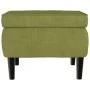 Stool with light green velvet wooden legs by vidaXL, Folding stools and chairs - Ref: Foro24-329439, Price: 67,63 €, Discount: %