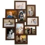 Collage frame for photos 10x(10x15 cm) dark brown MDF by vidaXL, Photo frames - Ref: Foro24-332778, Price: 28,14 €, Discount: %