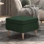 Stool with wooden legs upholstered in dark green fabric by vidaXL, Folding stools and chairs - Ref: Foro24-329452, Price: 78,...