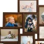 Collage frame for photos 10x(10x15 cm) dark brown MDF by vidaXL, Photo frames - Ref: Foro24-332778, Price: 28,14 €, Discount: %