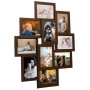 Dark brown MDF photo collage frame for 10 photos of 13x18 cm. by vidaXL, Photo frames - Ref: Foro24-332779, Price: 36,84 €, D...