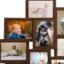 Marco Collage für Fotos 10x(13x18 cm) dunkelbraunes MDF von vidaXL, Bilderrahmen - Ref: Foro24-332779, Preis: 36,14 €, Rabatt: %