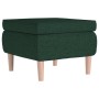 Hocker mit Holzbeinen, gepolstert mit dunkelgrünem Stoff von vidaXL, Klapphocker und Stühle - Ref: Foro24-329452, Preis: 78,0...