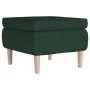 Stool with wooden legs upholstered in dark green fabric by vidaXL, Folding stools and chairs - Ref: Foro24-329452, Price: 78,...