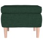 Hocker mit Holzbeinen, gepolstert mit dunkelgrünem Stoff von vidaXL, Klapphocker und Stühle - Ref: Foro24-329452, Preis: 78,0...