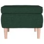 Stool with wooden legs upholstered in dark green fabric by vidaXL, Folding stools and chairs - Ref: Foro24-329452, Price: 78,...