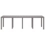 Mesa de Jardín Gris claro 250 x 100 x 73 cm ratán sintético