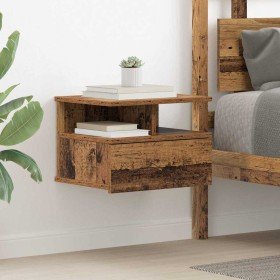 Mesita Flotante con cajón Madera vieja 40 x 31 x 27 cm en Mesitas de noche | Comprar online en Foro24