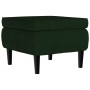 Taburete con patas de madera terciopelo verde oscuro de vidaXL, Taburetes y sillas plegables - Ref: Foro24-329438, Precio: 78...