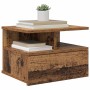 Mesita Flotante con cajón 2 pcs Madera vieja 40 x 31 x 27 cm