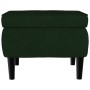 Taburete con patas de madera terciopelo verde oscuro de vidaXL, Taburetes y sillas plegables - Ref: Foro24-329438, Precio: 78...